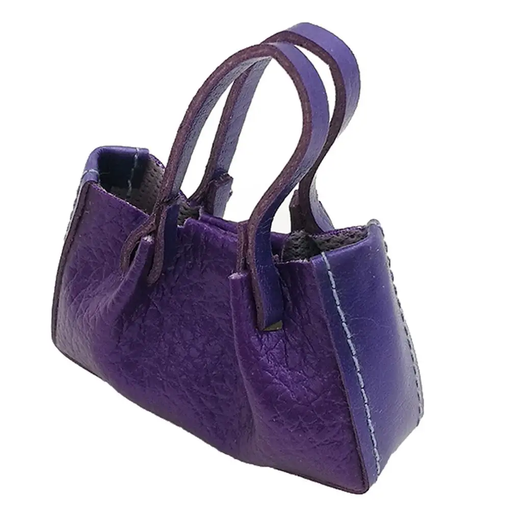 Accessori per vestire in miniatura per casa delle bambole 1/6 Borsa in pelle PU per action figure di bambole femminili