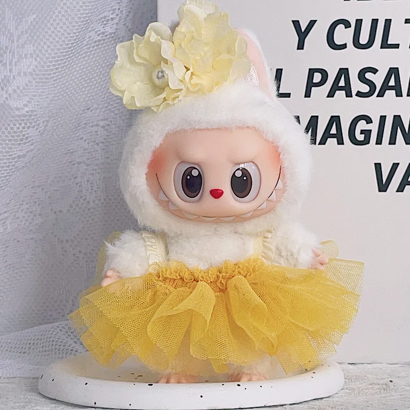 Roupas de boneca Labubu de 1 a 3 geração de 17 cm |   Saia de balé arco-íris e saia de renda |   Roupas para acessórios de pingentes de pelúcia Labubu