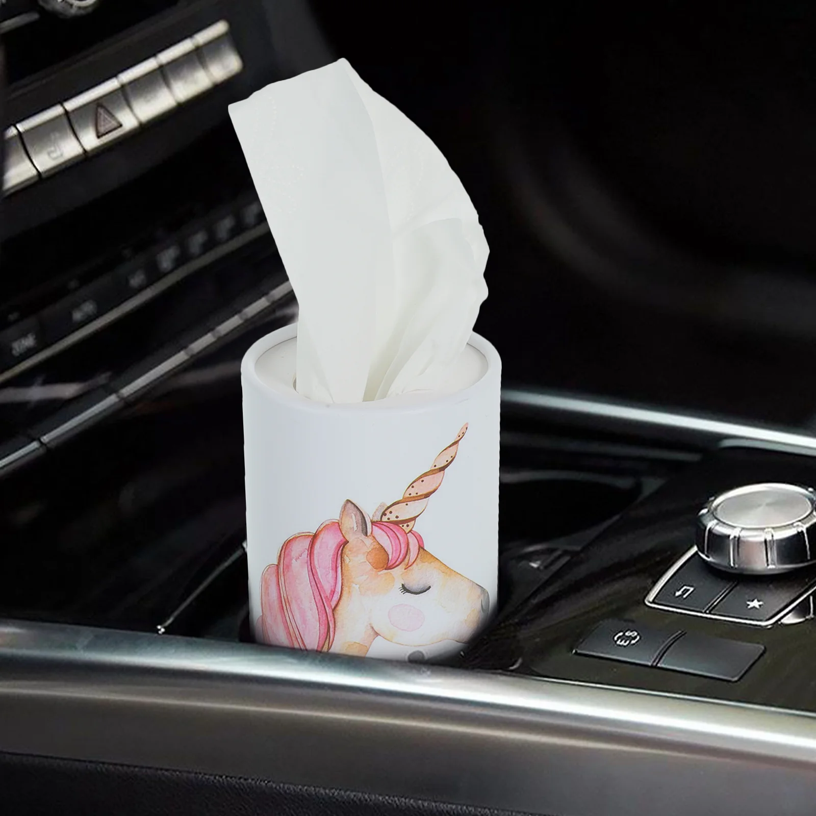 

3 Pcs Cylinder Pumping Paper Tissue Box Facial Tissues Portable Car Towel Holder Bracket Small Dispenser Face