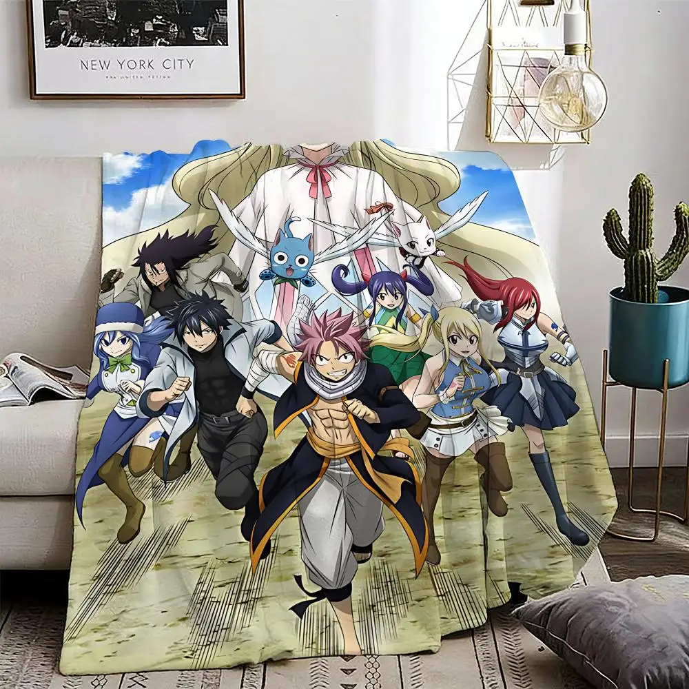 

Classic comics Anime FAIRY TAIL Throw Lightweight 240g Flannel Blanket Soft Skin-friendly for Summer Cooling