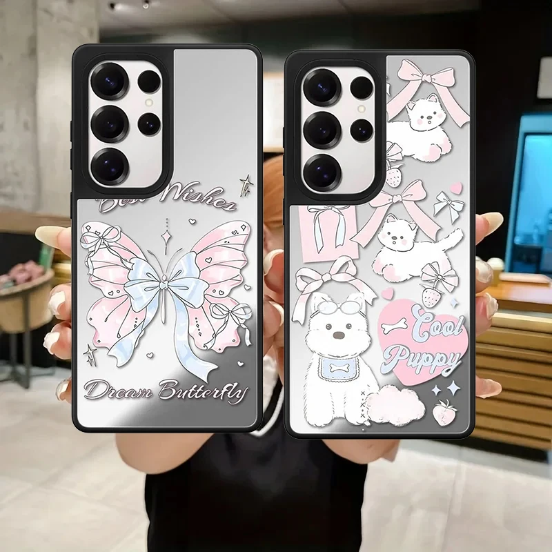 

Forest Cartoon Animal Pattern Mirror Surface Case for Samsung Galaxy S26 S25 S24 S23 Ultra S26U S26 Plus Protective Case