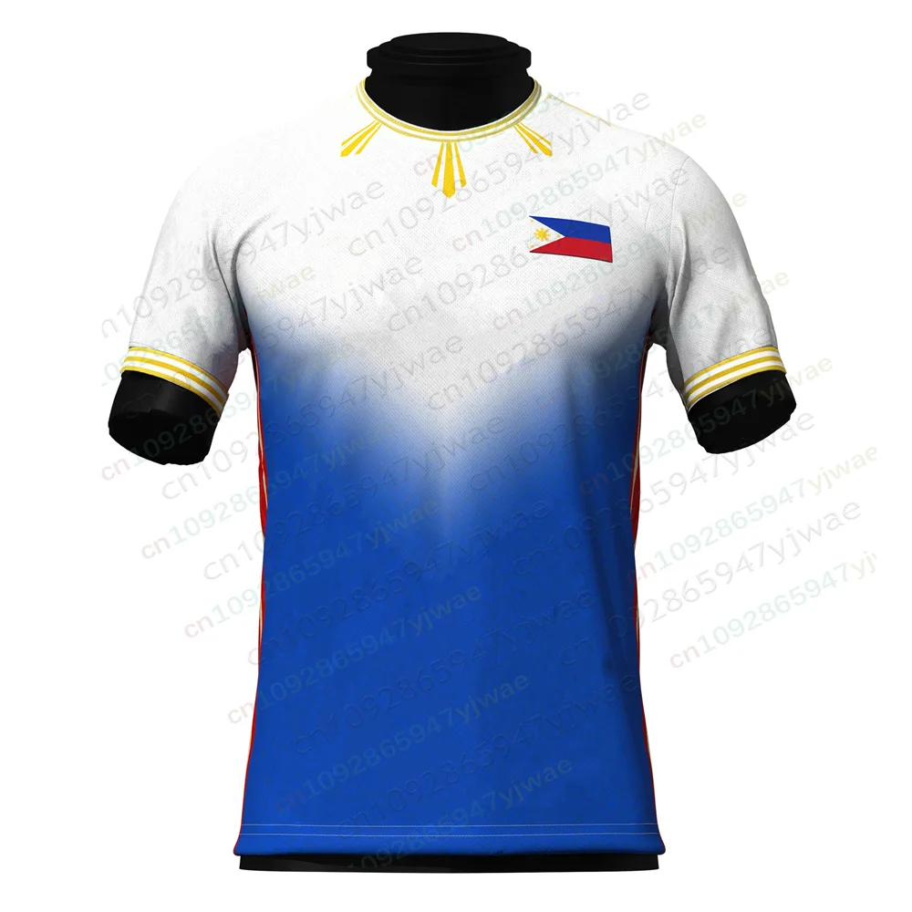 Philippines Heritage Fußballtrikot, atmungsaktiv, schnell trocknend, Sportbekleidung, kurzärmeliges Trainings-T-Shirt, Sommer-T-Shirt für Herren