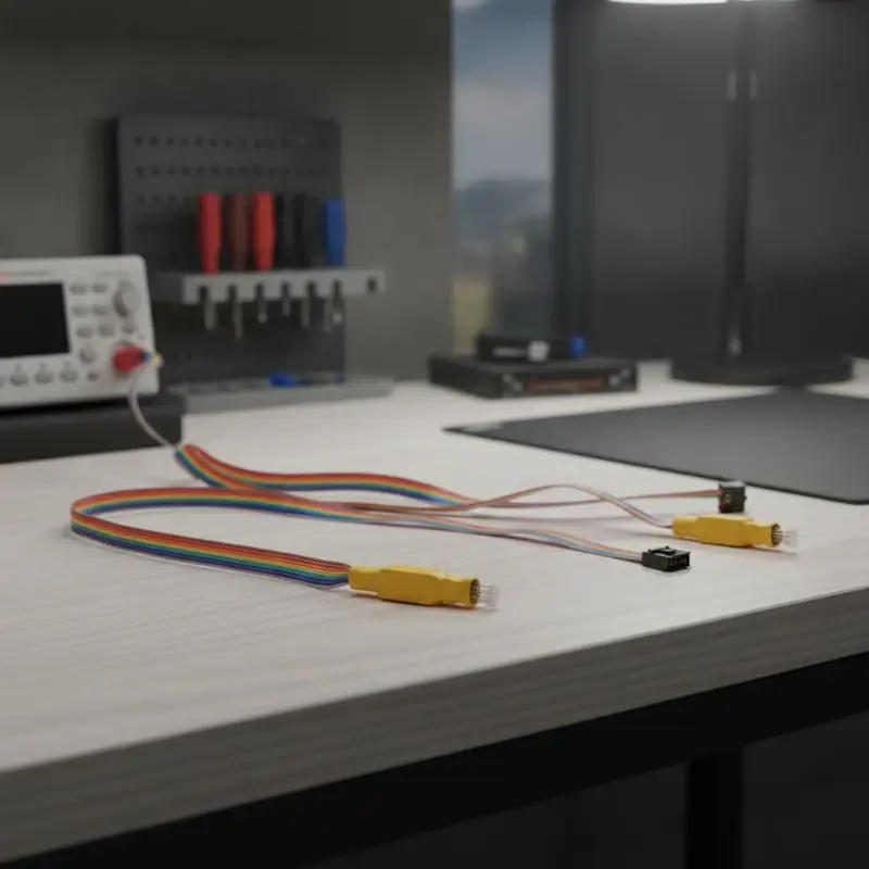 Rainbow Ribbon Cable Test Probe Kit With Stable Connection And Durable Material Perfect For Electronic DIY Circuit Debugging