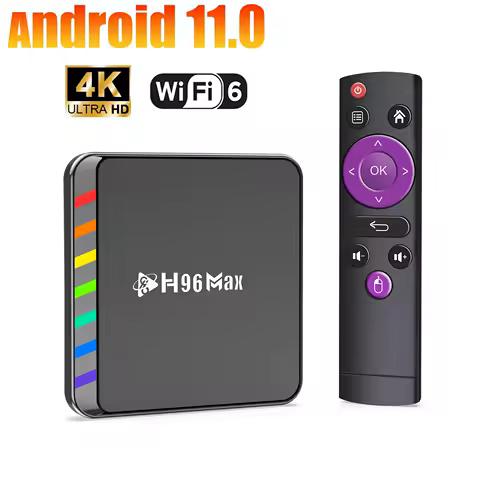 H96 Max S905W2 Smart TV BOX Quad Core Android 11 4GB 64GB 4K 3D Video TV Box BT5.0 Wifi Media Player Set Top Box Smart TV BOX