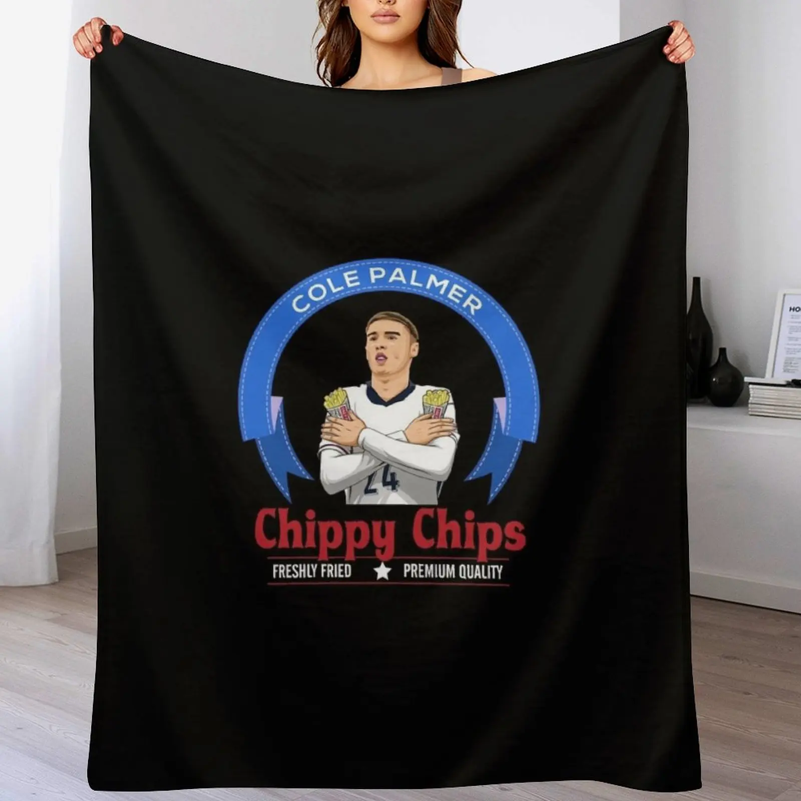 

Cole Palmer Chippy Chips Funny Throw Blanket Retros sofa bed Blankets For Bed Baby Blankets