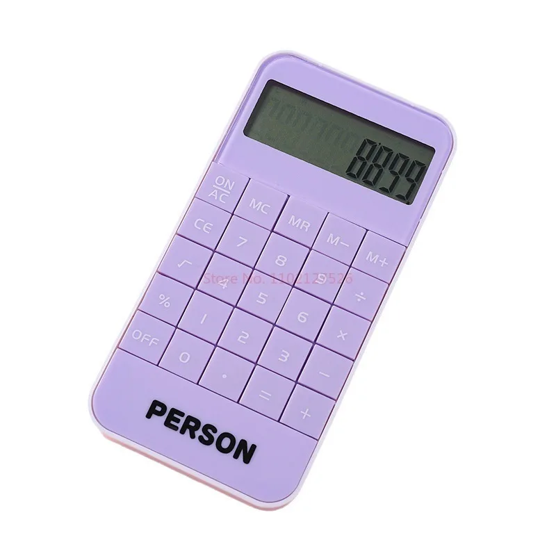 2023 New Kawai Ikatoon Seamless Key Calculator Cute Student Kids Arithmetic Palm Small Desktop 10 Digit Calculator