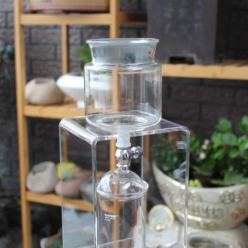 Glass Cold Drip Coffee Maker with Ice Infusion, Acrylic Cold Drip Coffee Maker, Ice-Infused Fruit and Tea Coffee Maker