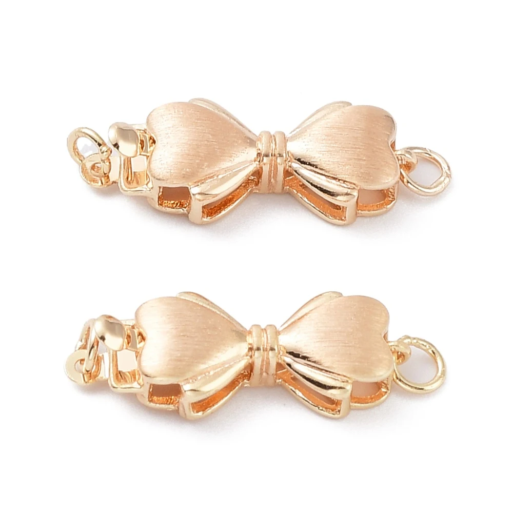 

10Pcs Multi-Strand Brass Box Clasps Bowknot Jewelry Slide Clasps for DIY Layered Necklace Bracelet Jewellry Connectors Making