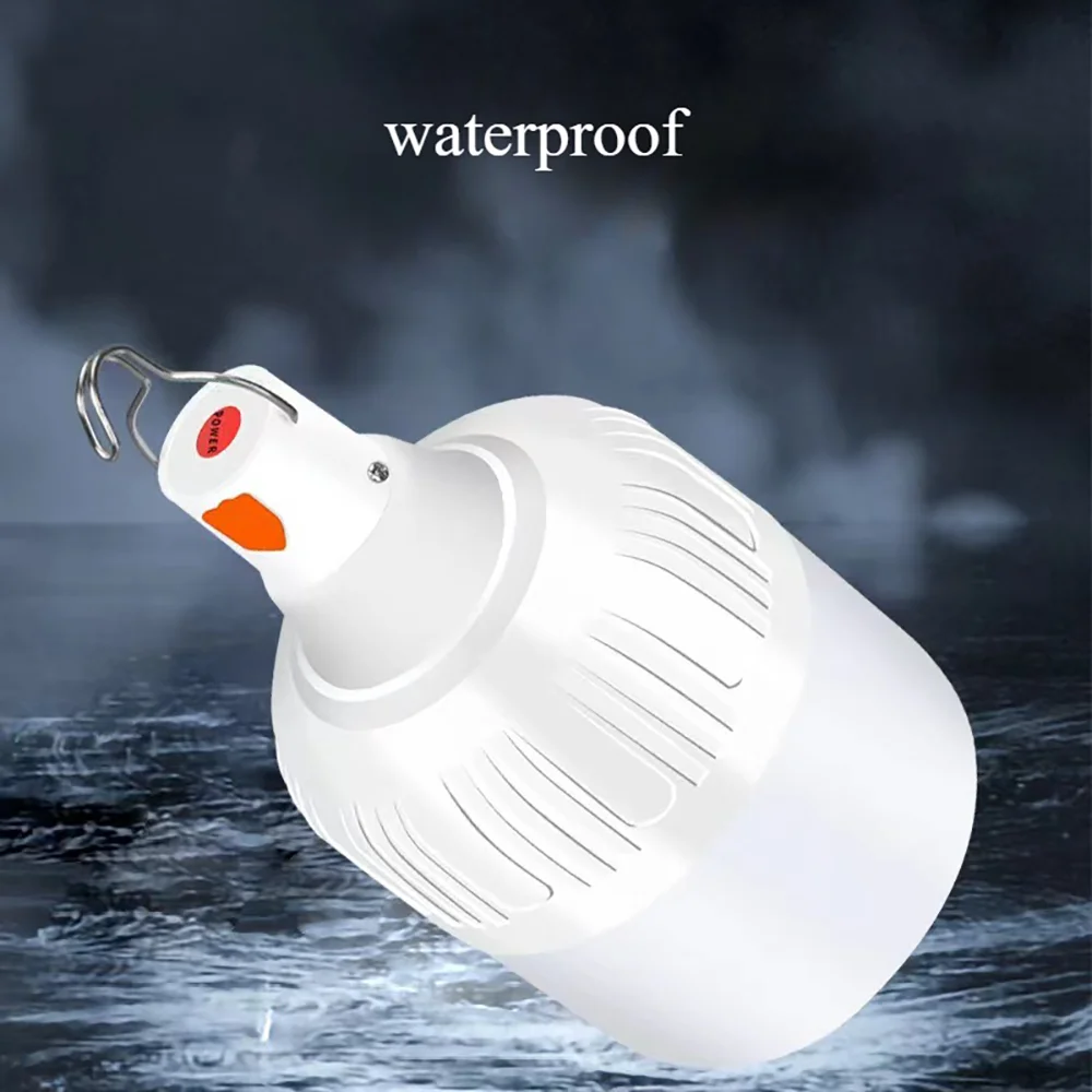 Waterproof And Rechargeable LED Night Light Bulb Dimmable Emergency Light Outdoor Barbecue Tent Light Courtyard Garden Light