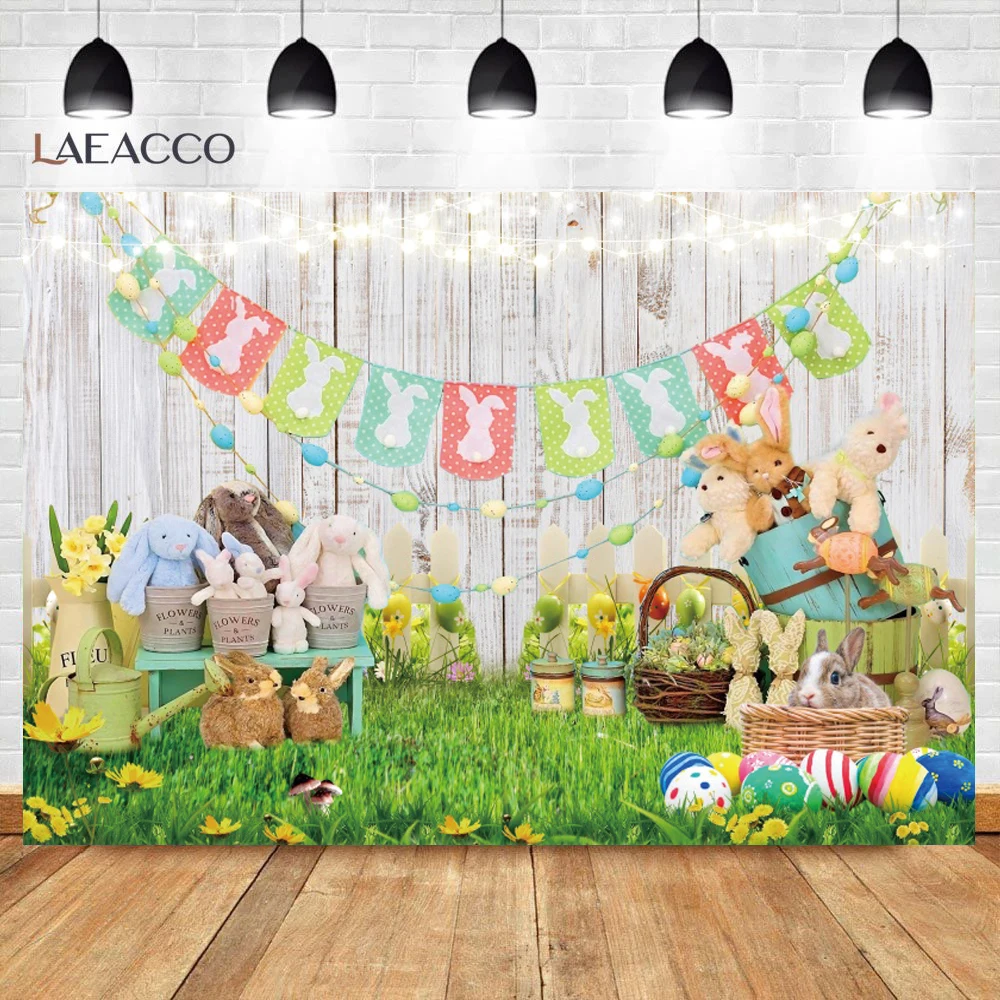 

Easter Wood Board Background For Photography Spring Green Plants Flower Child Baby Birthday Portrait Backdrop Photo Props
