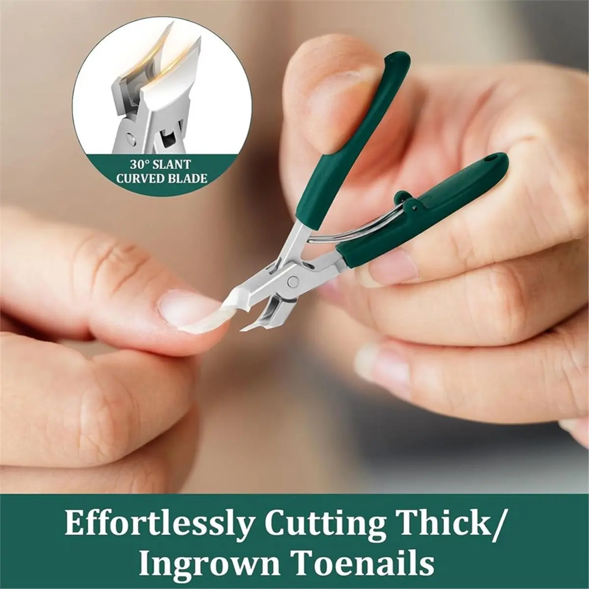 Workshop Gear Eagle Beak Beveled Nails Clippers, Upgrade Stainless Steel Wide Jaw Opening Anti-Splash Nails Clipper Set of 3-Pie