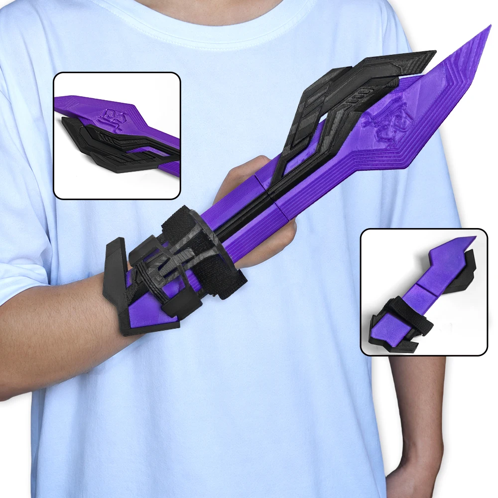 NEU Skibidi TV-man Blade Cosplay-Requisite Lila TV-Blade 3D-gedruckte Toiletten-Requisite Party-Kostüm-Requisite Heimdekoration – Detail 5