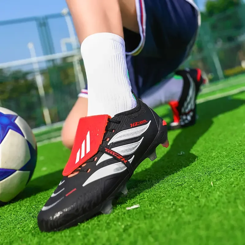 Men Professional FG Soccer Cleats Ultralight Breathable Anti-slip Football Boots Outdoor Grass Match Training Sneakers For Adult