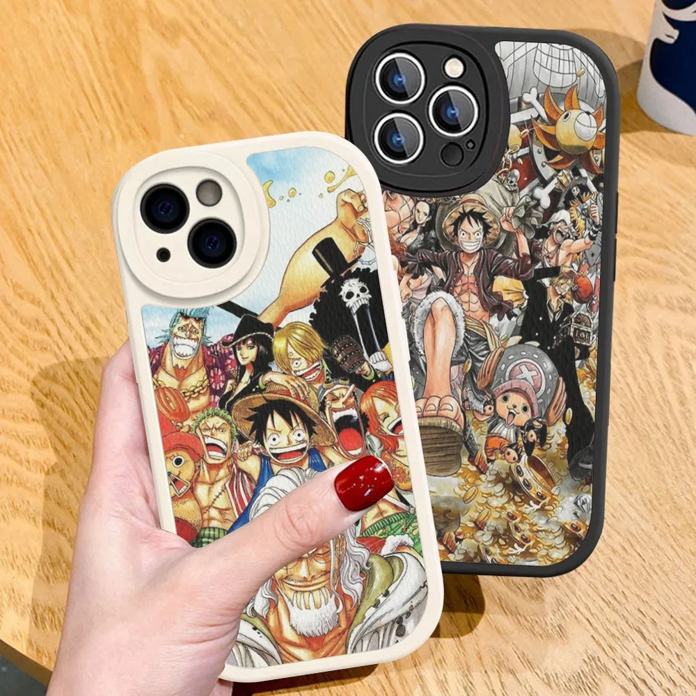 L-Luffys Cool O-Ones P-Stücke Handyhülle Hartleder für IPhone 14 13 12 Mini 11 14 Pro Max Xs X Xr 7 8 Plus Fundas