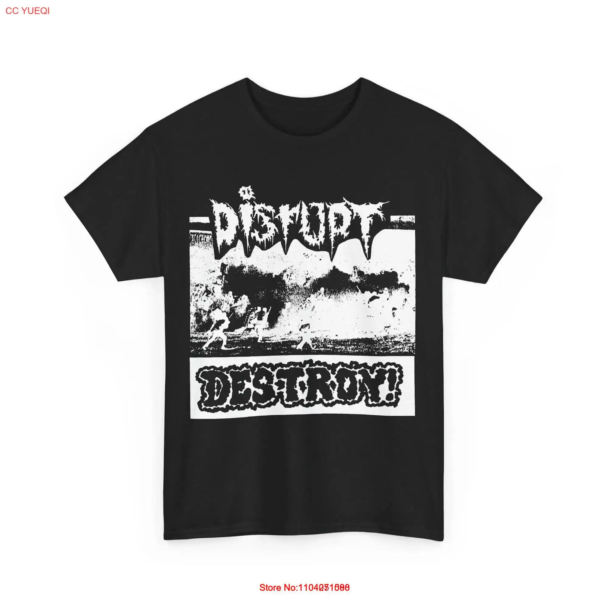 Disrupt T Shirt Destroy Crust Hardcore 5 colors long or short sleeves