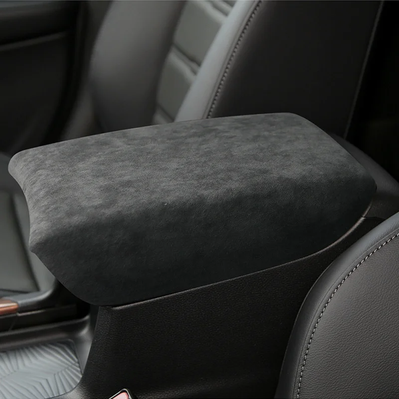 for HONDA CRV CR V 2023 2024 Center Console Armrest Box Cover Trim Sticker Italian Suede Protective Mat Car Interior Accessories