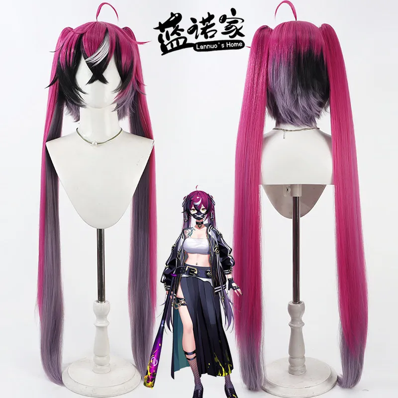 

Парик для косплея Virtual YouTube Vtuber Doppio Dropscythe, реквизит для Хэллоуина и карнавальных вечеринок, синтетические волосы + шапочка для парика