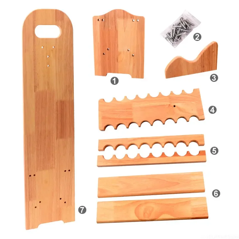 Vertical 16 Hole Rack Fishing Pole Holder Rod Holders Solid Wood Display Shelf Bracket Stand Fishing Rod Storage Tool