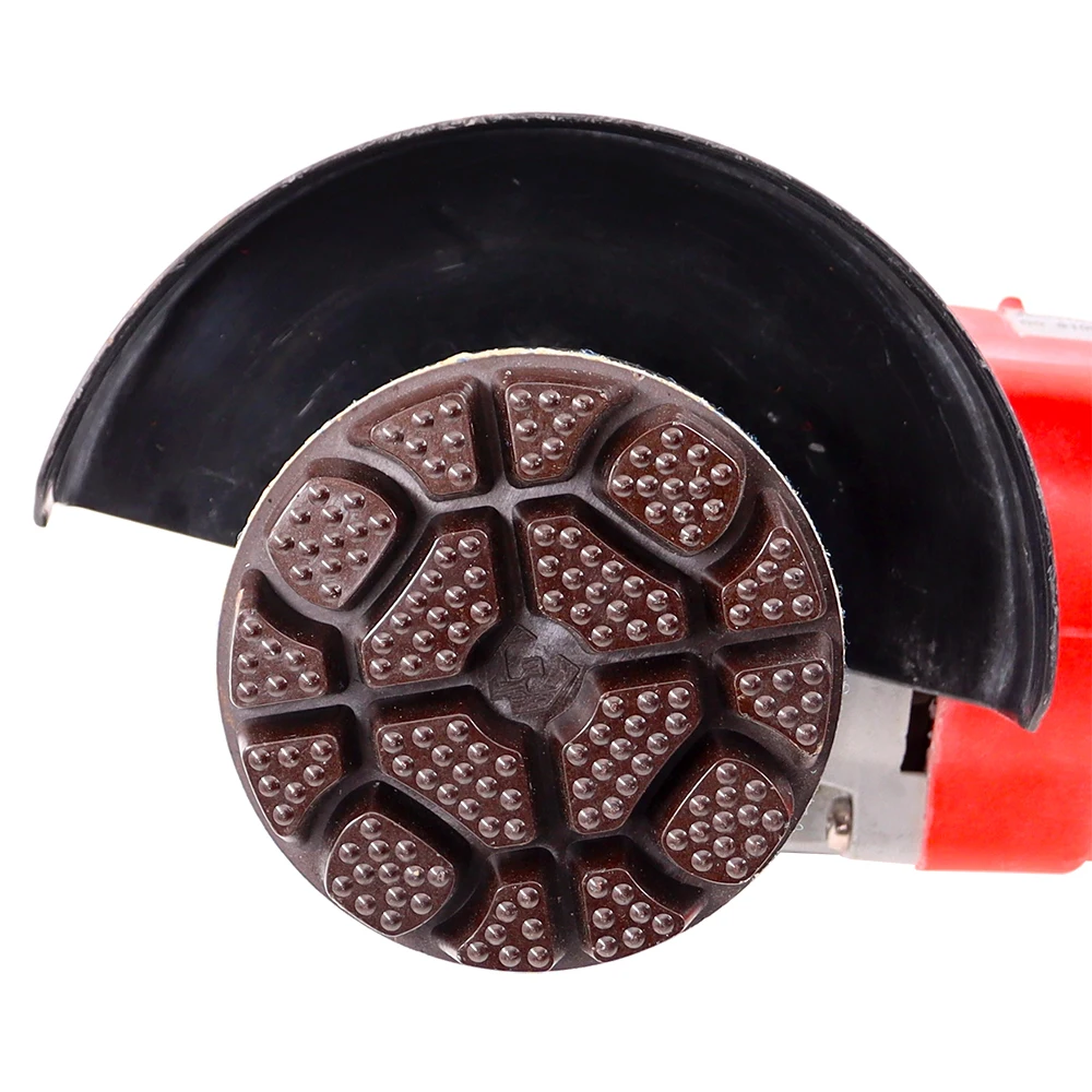 Imagem -03 - Diamond Dry Polishing Pads para Piso de Concreto Discos de Moagem Polimento Molhado Pedra de Mármore de Granito Espessantes 10 mm Pcs por Conjunto