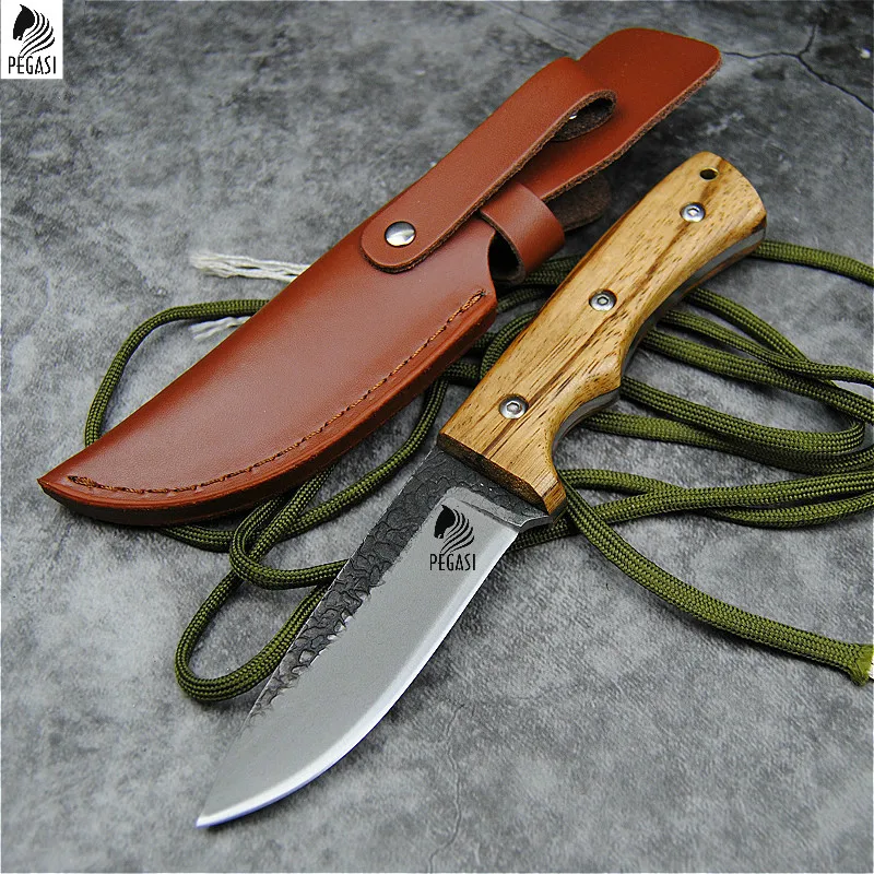 

MR.GH Manual forging 440c straight knife outdoor survival knife hunting fishing multi-purpose knife distribution leather cover