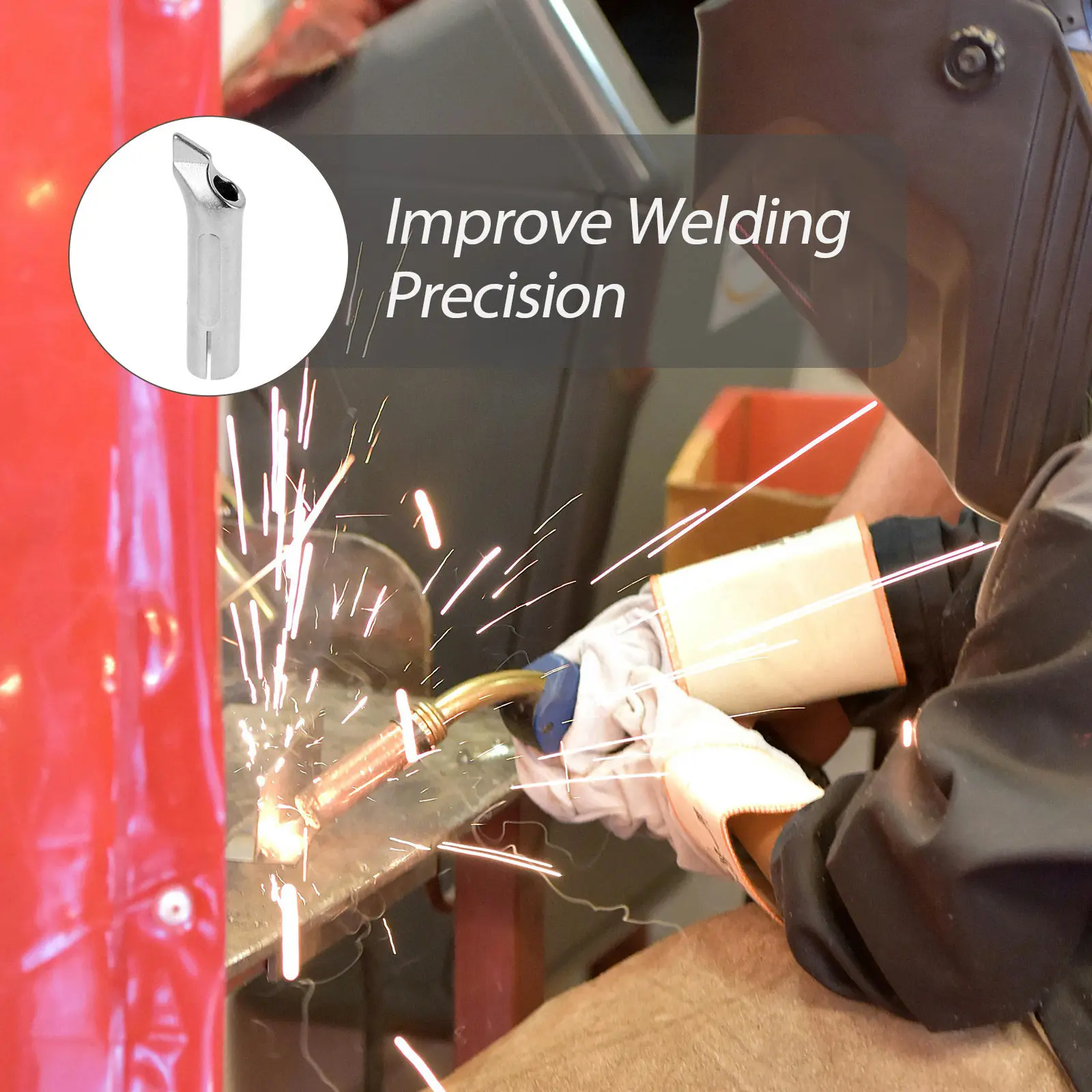 Heavy-Duty Stainless Steel Welding Nozzle Kit Long-Lasting Gas Shielded Nozzles for Mig Tig Welding Consumables Accessories