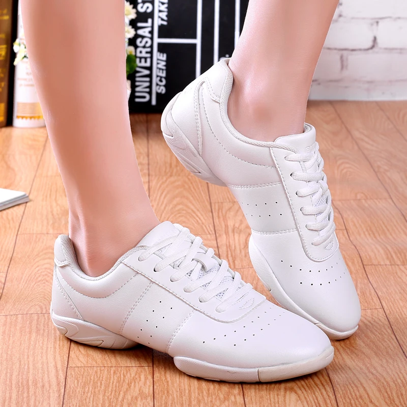 Dancing Shoes Cheerleading shoes Dance Jazz Shoes Soft Outsole Breath Dance Shoes Sneakers for Woman Practice Shoes Ladies