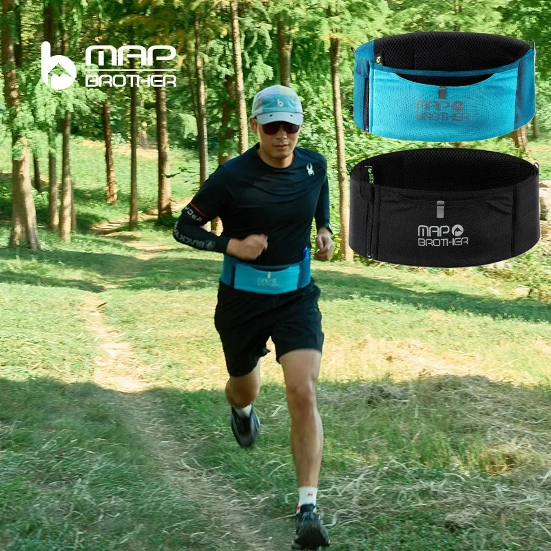 

MOUNTAINHIKER MAP BROTHER Elastic Sports Waist Pack Zippe Pack Running Race Marathon Race Travel Cycling Phone Waist Bag