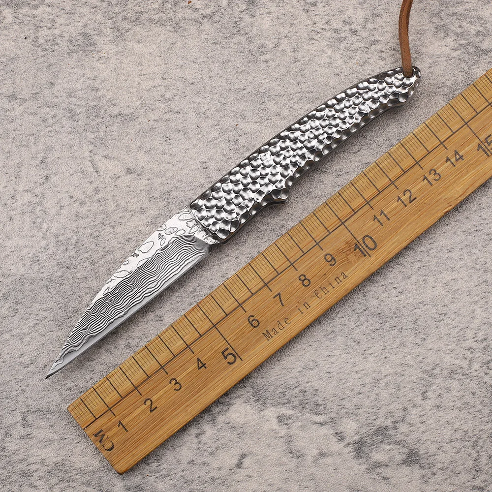 

New Type Silversmith Multi-Layer Forging VG 10 Damascus Steel Folding Pocket EDC Tool Knife