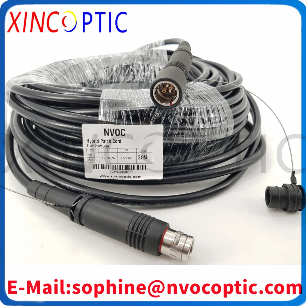 

30 м 3K 93C SMPTE гибридный разъем PUW-FUW оптоволоконный кабель для HDTV трансляции камеры в сборе без рулона/катушки/катушки