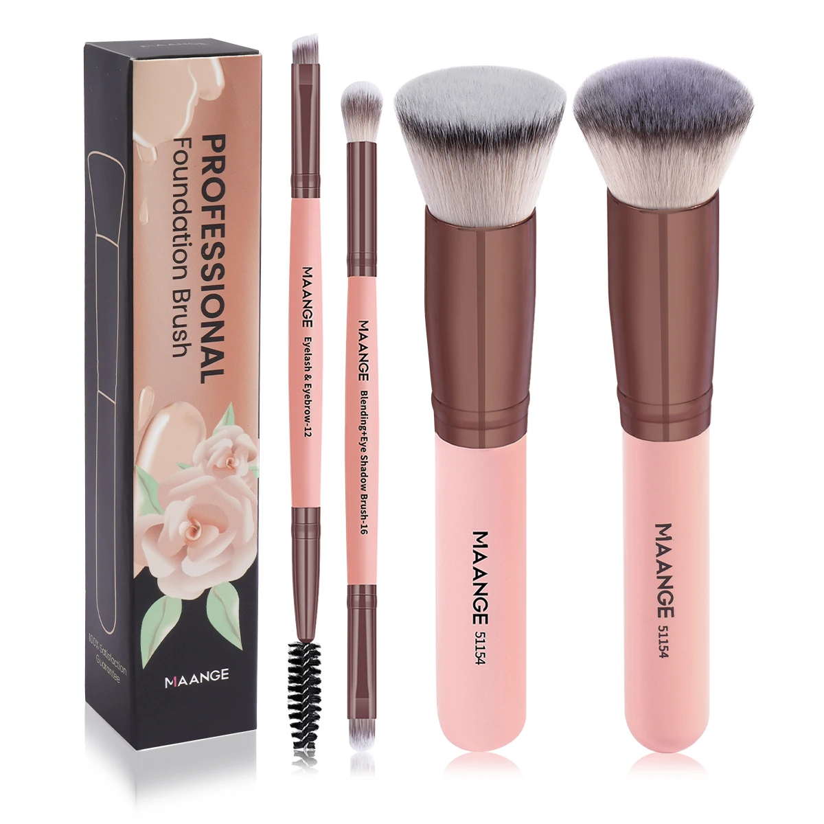 MAANGE 4PCS Makeup Brush Set Soft Detail Foundation Concealer Blush Eyeshadow Eyebrow Makeup Brush Cosmetic Beauty Tool