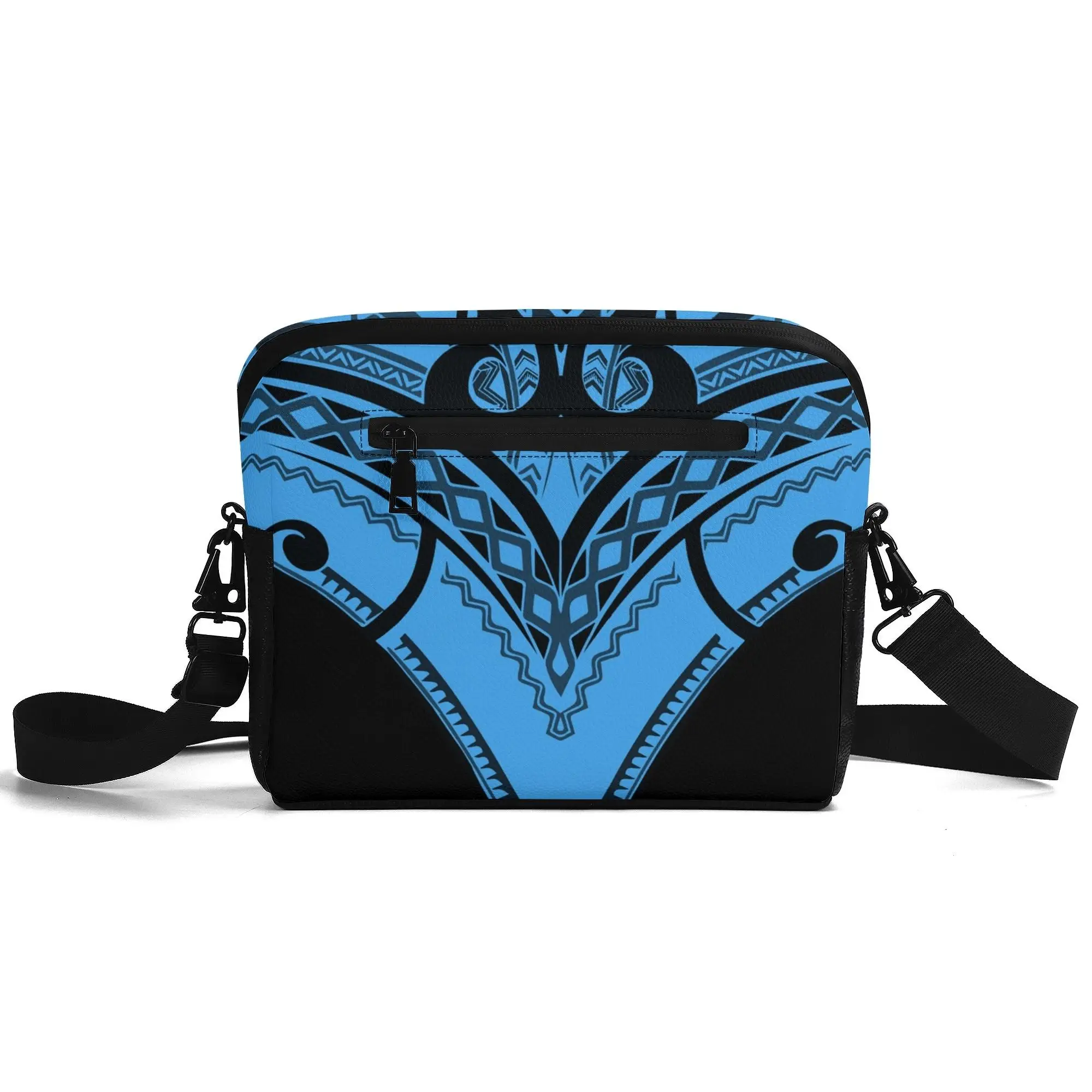 Customized Pattern Logo Fashionable Pu Zipper Crossbody Bag For Men Mini Work Portable Single Shoulder Bag