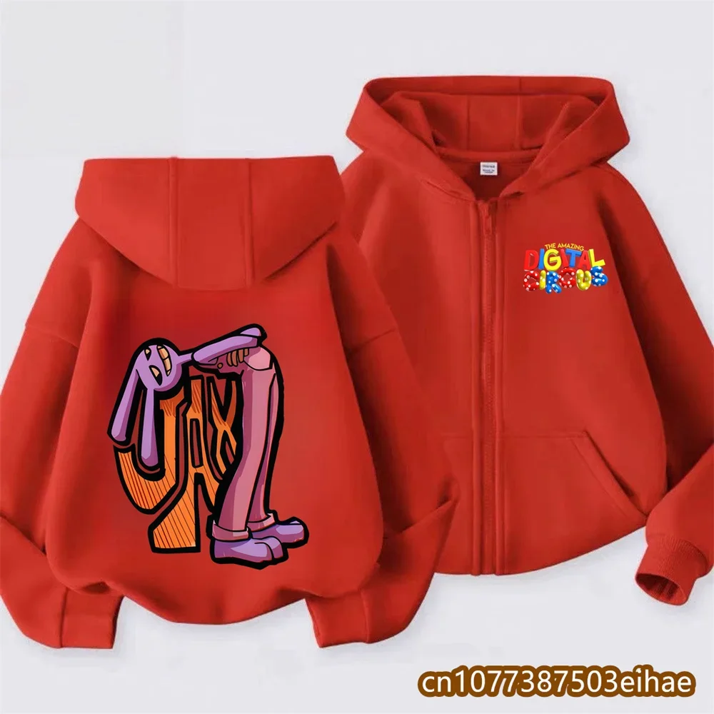 Retro Aesthetic Magical Number Circus Kid Hooded Pullover Jacket Cartoon Print Spring Autumn Breathable Boys Girls Outdoor Gift