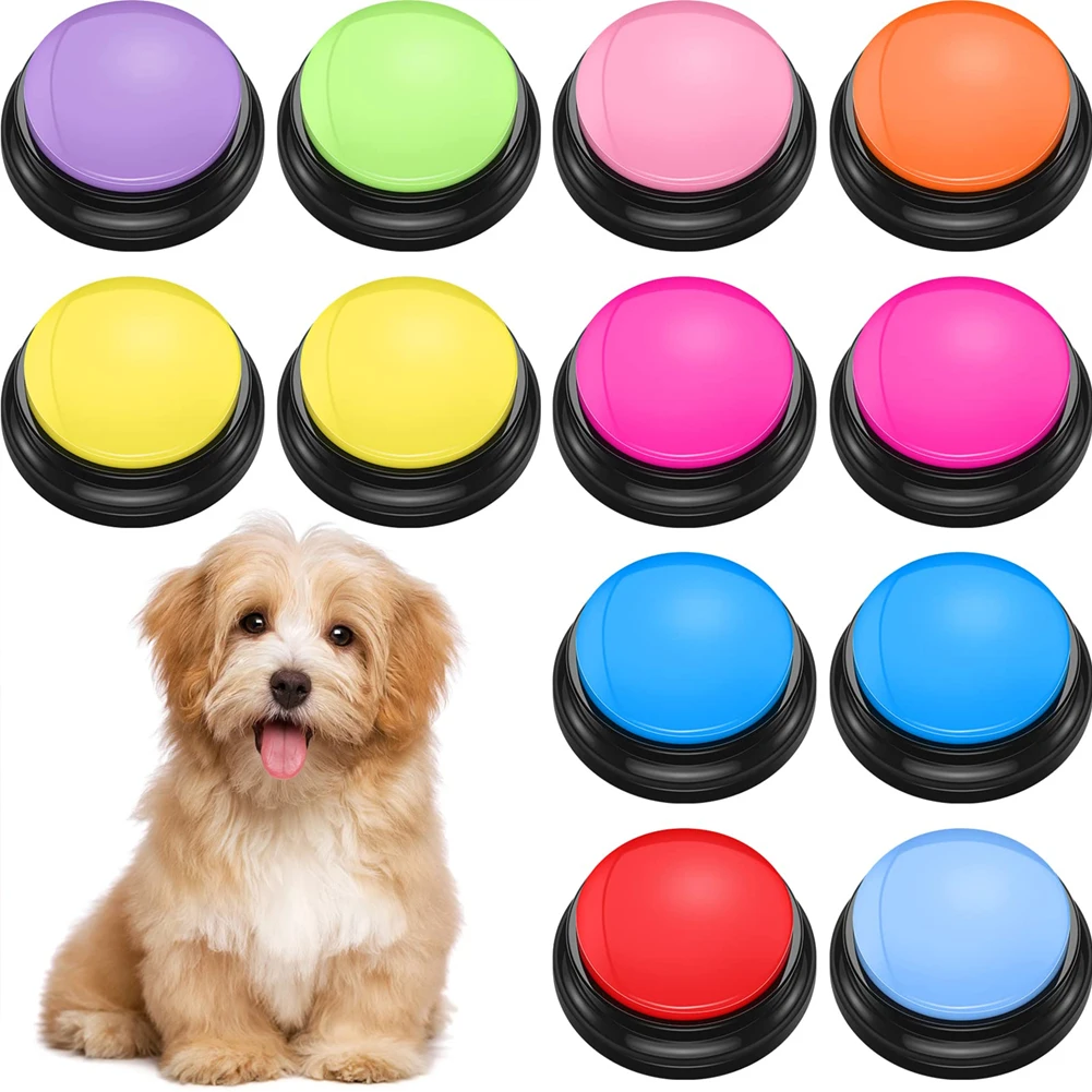 Pet Training Buttons Recordable Talking Easy Carry Voice Recording Sound Button for Kids Pet Dog Interactive Toys Answer Buttons