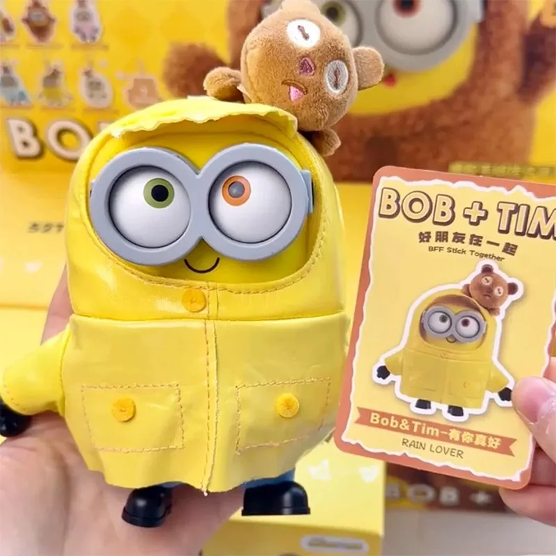IN STOCK!52TOYS BOB&TIM Minions Better Together Series Anime Cute Cartoon Gifts Blind Box Keychains Figure Model Trendy Toy Gift - view 3