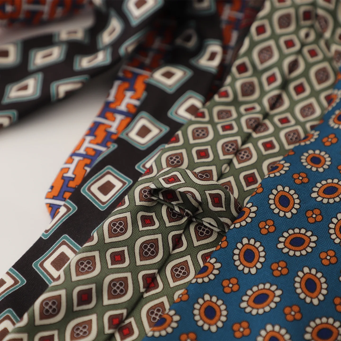 Street Style 8cm Soft Cotton Neck Ties For Men Casual Preppy Chic Dots Neckties Floral Printed Brown Striped Tie Groom Cravat