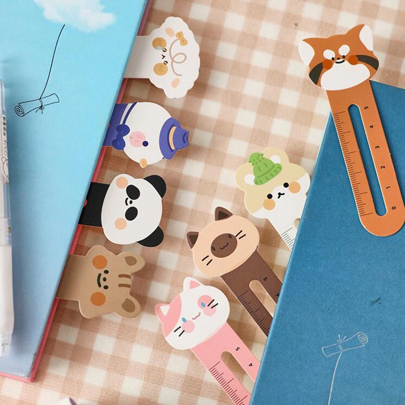 Imagem -04 - Réguas Escala Criativa para Notebook Página Titular Kawaii Bookmarks Papelaria Coreano Ferramentas de Leitura Escola e Material de Escritório 30 Pcs Box