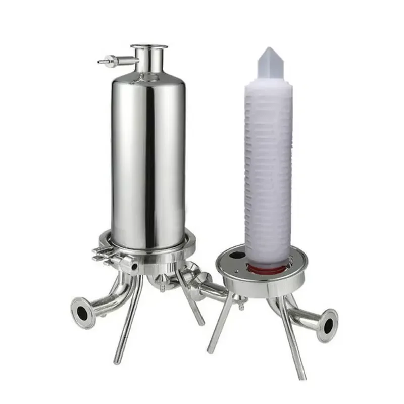 Stainless Steel Single Cartridge Filter Housing 10 Inch 20 Inch 30 Inch With Tri Clamp Inlet Outlet for Liquid Filtration