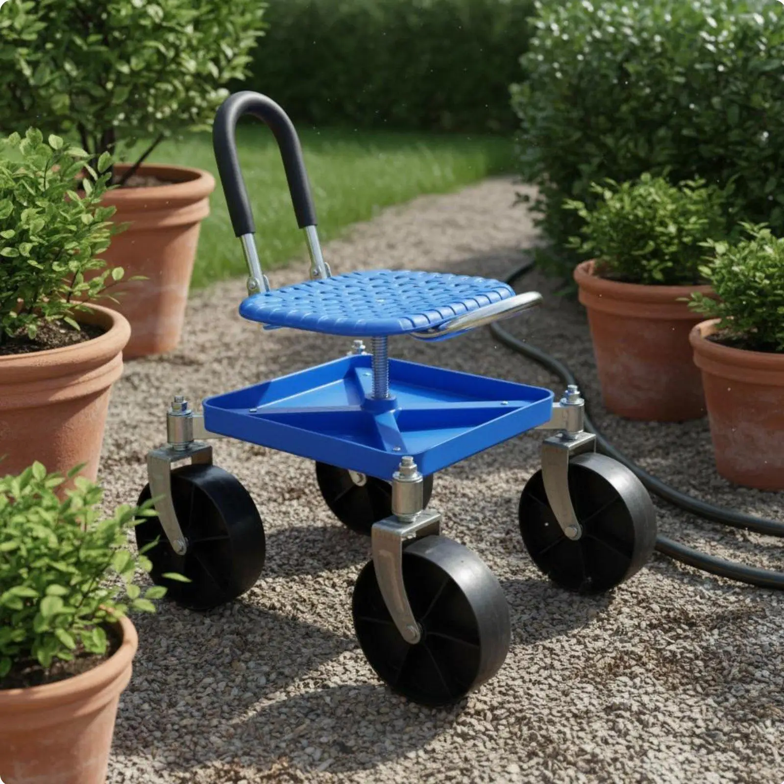 Gardening Kneeling Rolling Work Seat 360 Swivel Ergonomic Field Stool Portable Farm Work Chair for Weeding