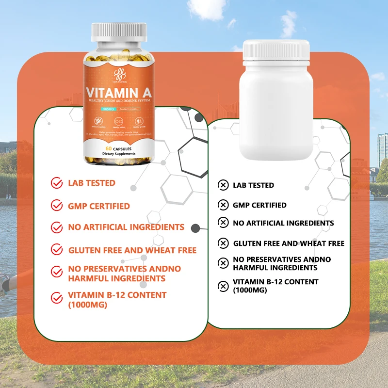 Vitamin A 7500mcg Premium Non-GMO Formula Supports Healthy Vision & Immune System and Healthy Growth & Reproduction