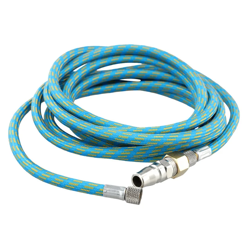 WORTHOWN-2Pcs 3 mètres/9.84Ft Nylon tressé aérographe tuyau d'air Standard 1/8 pouces-1/4 pouces adaptateur combinaison pour Air Bursh