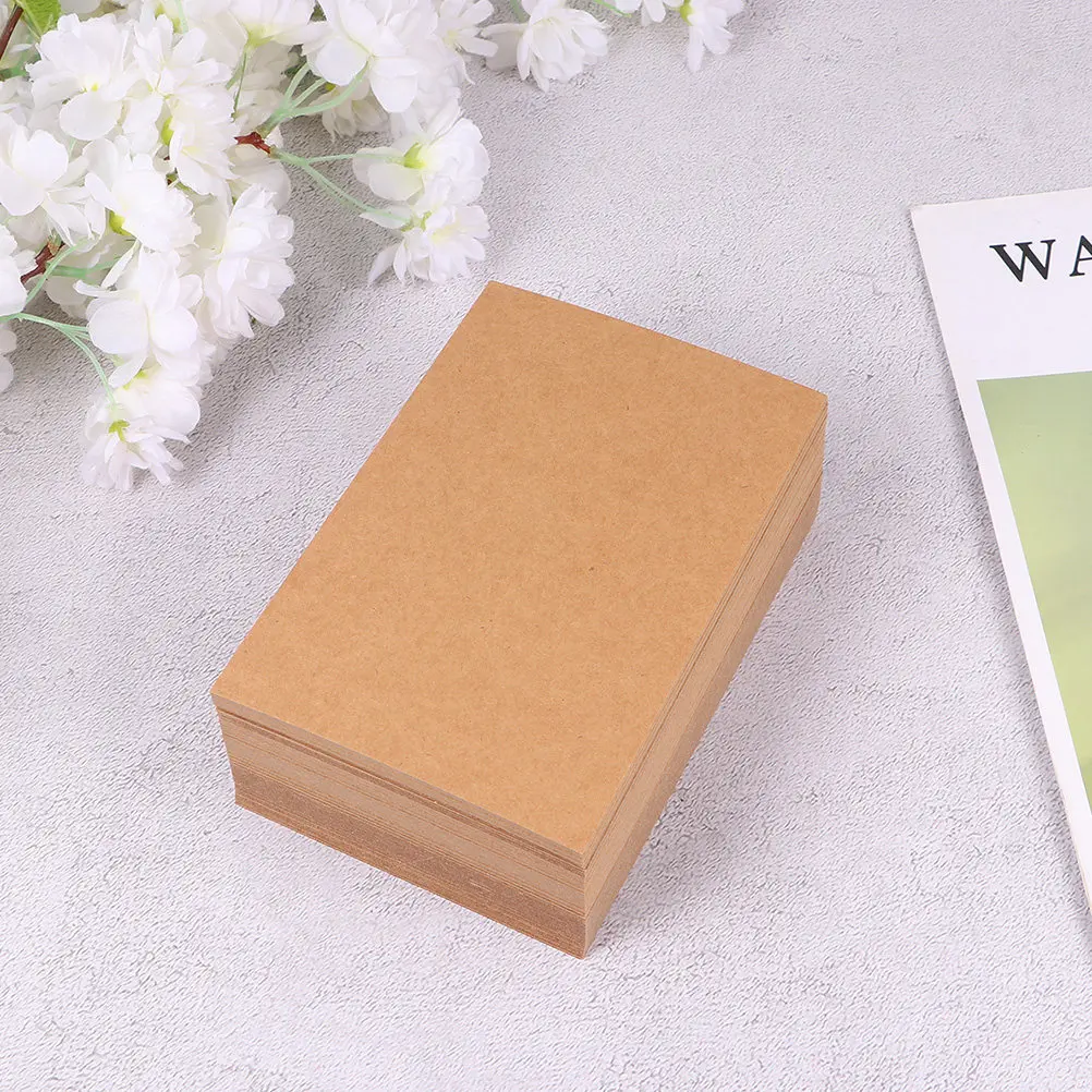 

200Pcs Kraft Paper Blank Greeting Note Cards DIY Postcards for Mailing Writing Drawing Message Blank DIY Greeting Cards