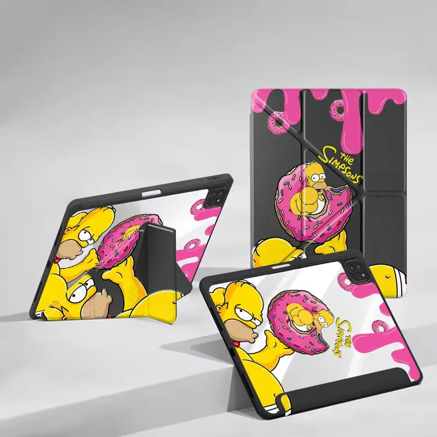 

Чехол для планшета iPad Pro 2025, Mini 6, 7, Pro 11, 10, 9, 8, 7, 12.9 дюймов, Air 4, 5, M3, M2, 1, 2, M4, 11 дюймов, с держателем, мультяшный дизайн