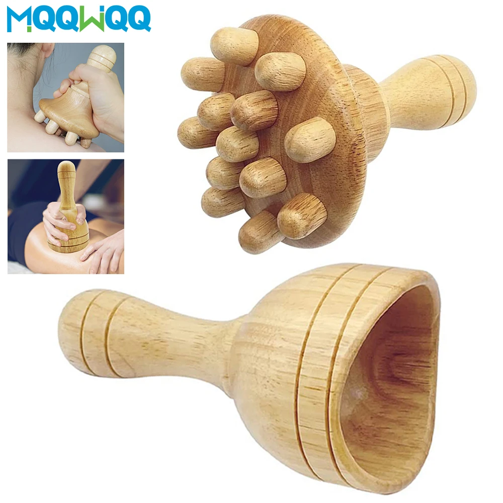 

Wood Therapy Cup Wooden Mushroom Massager Wood Therapy Massage Tools Set for Anti Cellulite, Lymphatic Drainage, Body Shaping