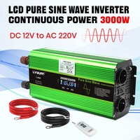 LVYUAN Pure Sine Wave Inverter 8000W/6000W/4000W Peak Power DC12V DC24V to AC220V LCD Display &Remote Control Power Converter