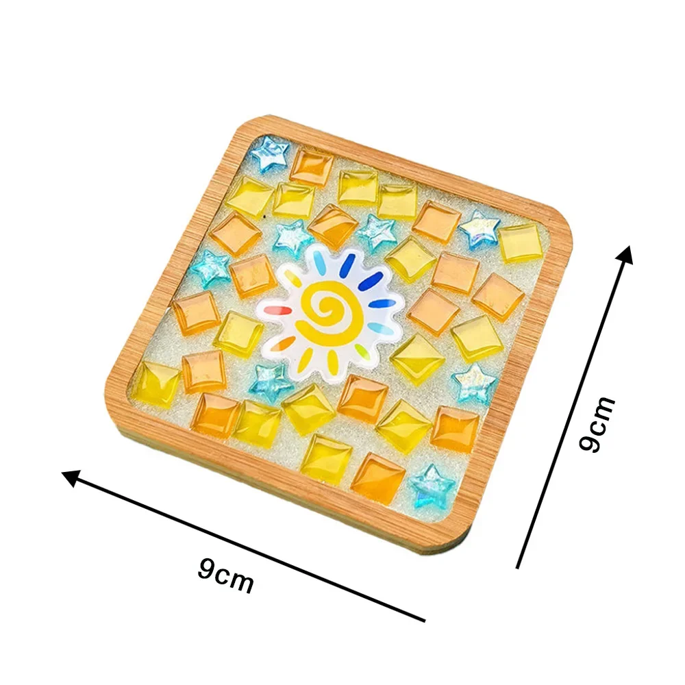 مجموعة أدوات كوستر فسيفساء مونتيسوري - لعبة ألغاز تعليمية DIY للأطفال، مجموعة أنشطة يدوية مبتكرة بين الوالدين والطفل