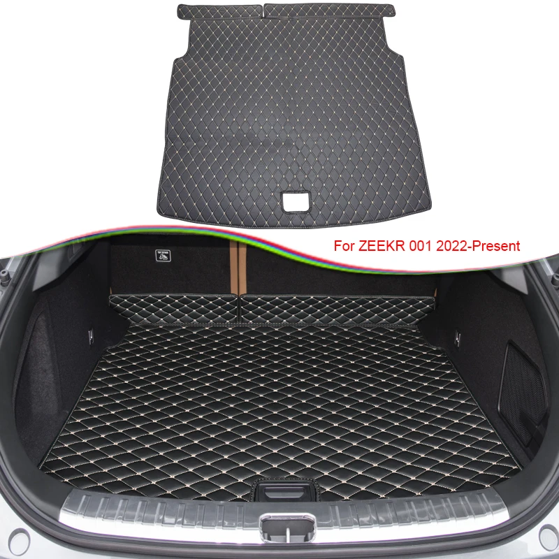 

1pc Leather Car Custom Trunk Mat For ZEEKR 001 2022 2023 2024 Waterproof Anti-Dirty Protector Tray Cargo Liner Pad Accessories