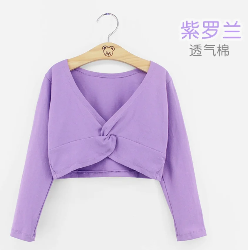 Imagen 6: 1 unid/lote, nuevo abrigo de algodón para niñas, estilo chal de ballet, para otoño e invierno, manga larga, cintura alta, disfraces de baile.