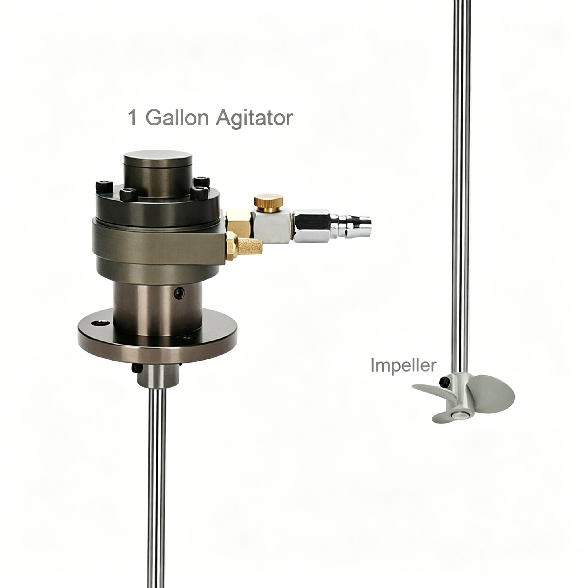 1 Gallon Pneumatic Agitator 1/16 Air Driven Motor for 5L Paint & Liquid Mixing New
