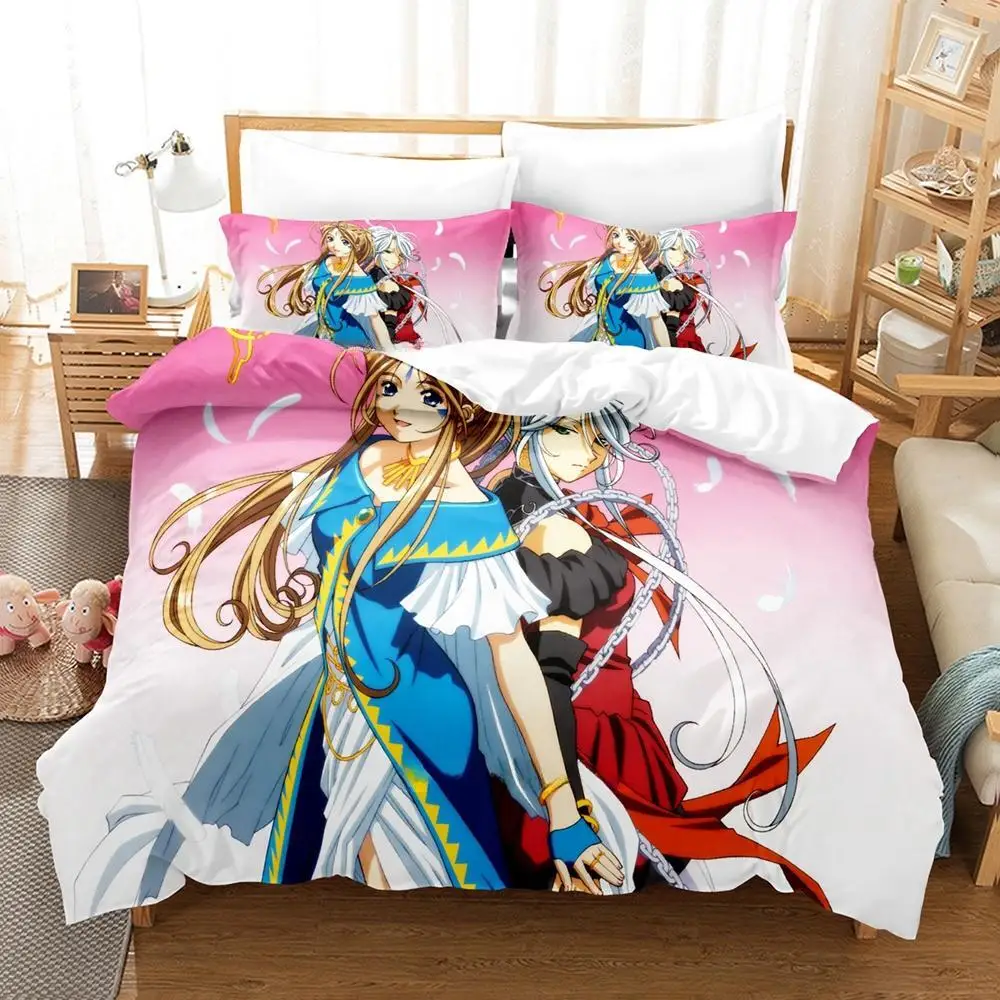 

3d Print Anime Oh My Goddess Bedding Set Single Twin Full Queen King Size Bed Set Adult Kid Bedroom Duvetcover Sets Home Textile