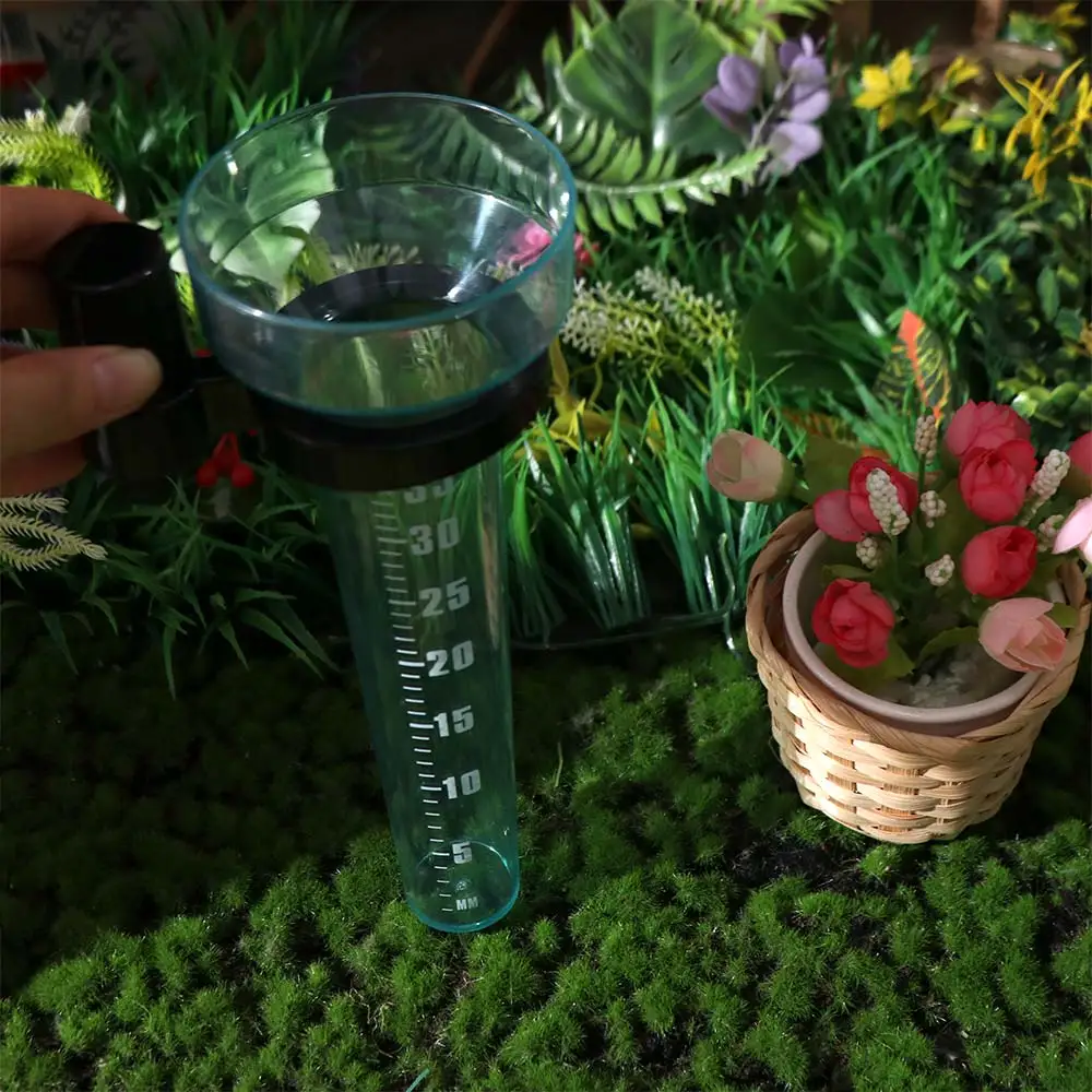 Portable Gardening Rainwater Meter Plastic Transparent Rain Measurement Tool with Scale Manual Measurement Rain Gauge Cup